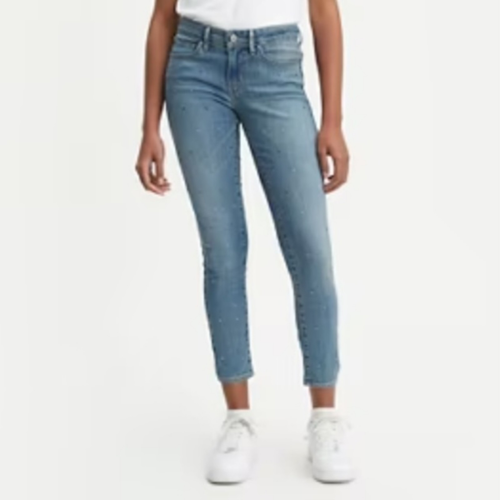 Levi's 711 Mid Rise Skinny Ankle Jeans | size 27 | Medium Wash Blue Denim