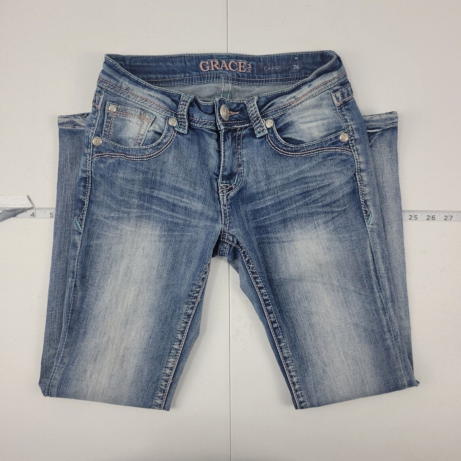 Grace Capri Jeans blue 26 womens 2965 dennim 26x26