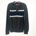 IZOD Men's Y2K 1/4 Zip Striped Ribbed Sweater Size M