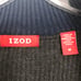 IZOD Men's Y2K 1/4 Zip Striped Ribbed Sweater Size M