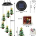 Colorful Christmas Tree Solar Wind Chime Lights, Waterproof Decorative Lights