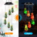 Colorful Christmas Tree Solar Wind Chime Lights, Waterproof Decorative Lights