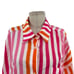 Beach Riot Alexa Top Cover-Up Sunset Stripes Pink Orange Size Large