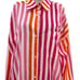 Beach Riot Alexa Top Cover-Up Sunset Stripes Pink Orange Size Large