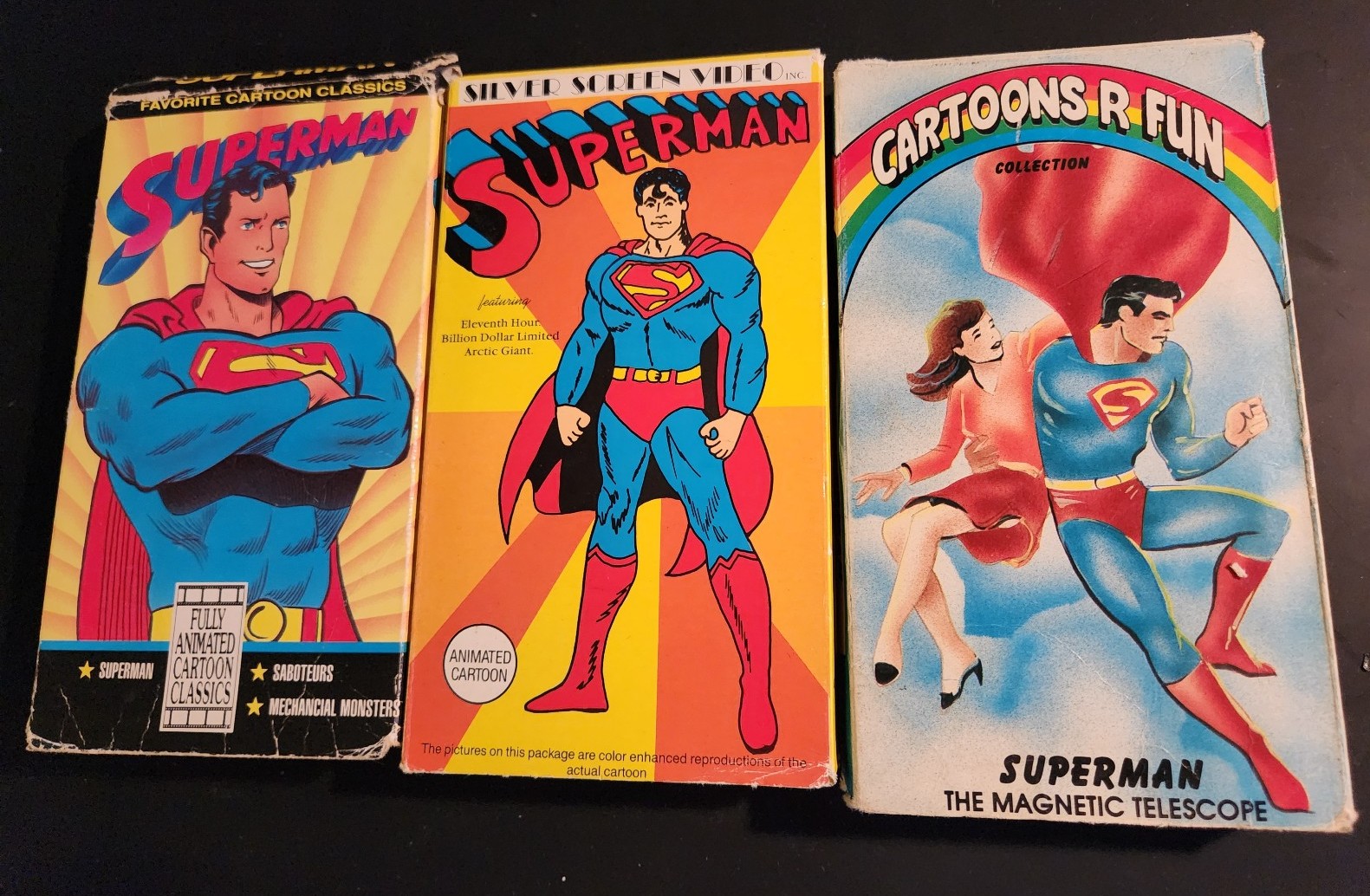 Vintage super man vhs tapes