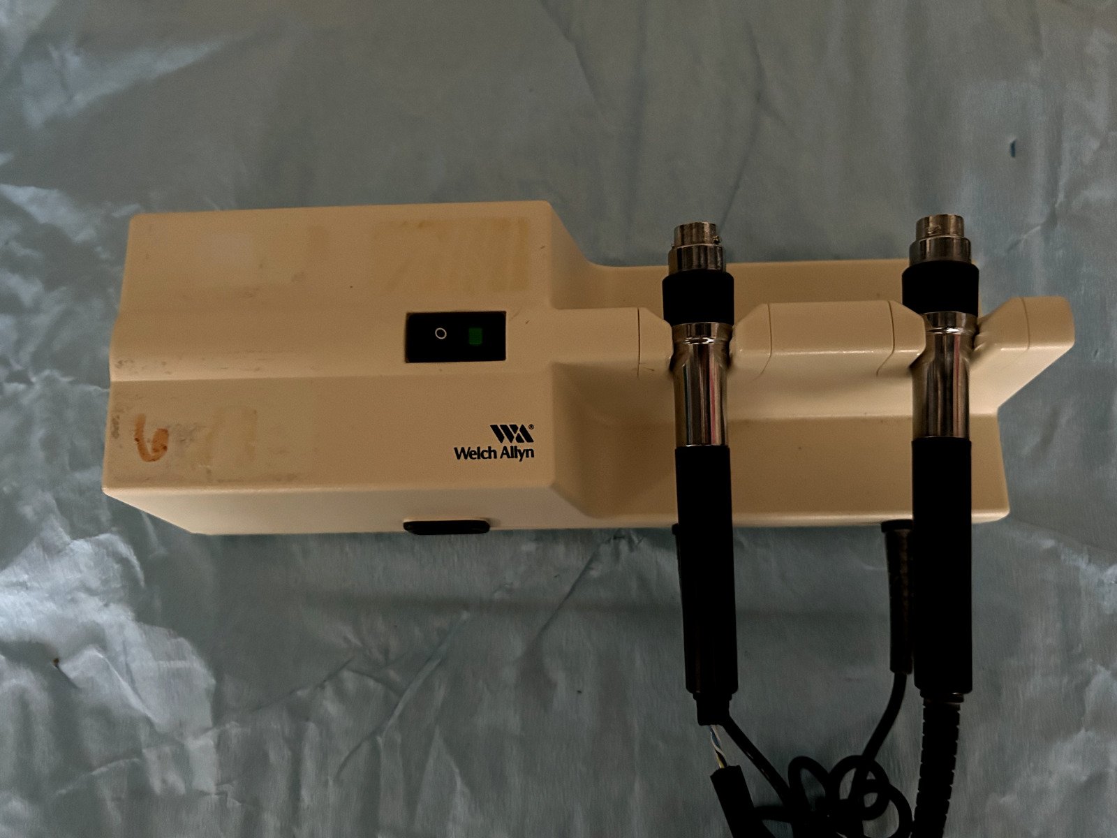 Welch Allyn 767 Otoscope & Ophthalmoscope , No Head, Frayed Cord - WORKING!