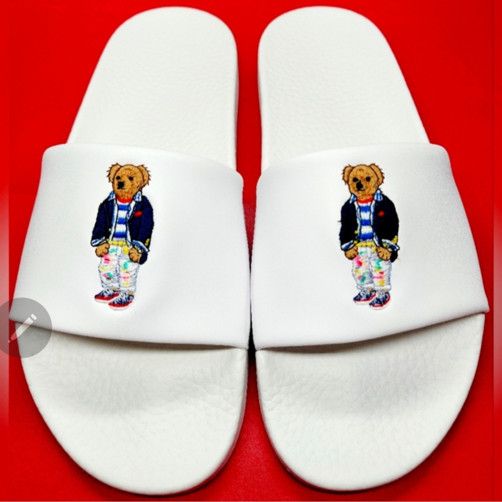 Polo Ralph Lauren Bear Edition Slides Sz 9 Men NIB