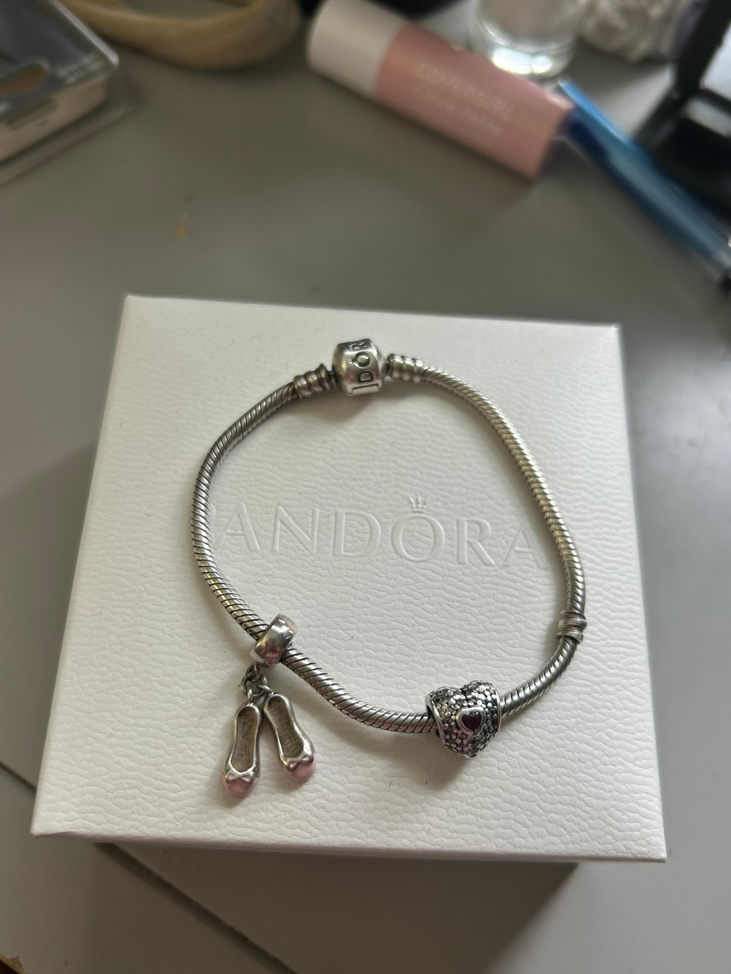 snake bracelet with 2 charms - PANDORA