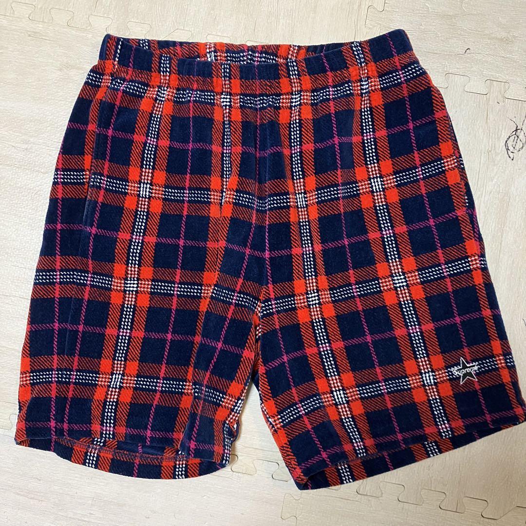 【爆売りセール開催中！】 Supreme 19SS Plaid S Size Short Velour パンツ