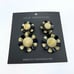 LELE SADOUGHI BLACK AND IVORY SUNFLOWER DROP EARRINGS