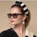 LELE SADOUGHI BLACK AND IVORY SUNFLOWER DROP EARRINGS