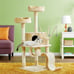 55-in Slide Cat Tree, Beige