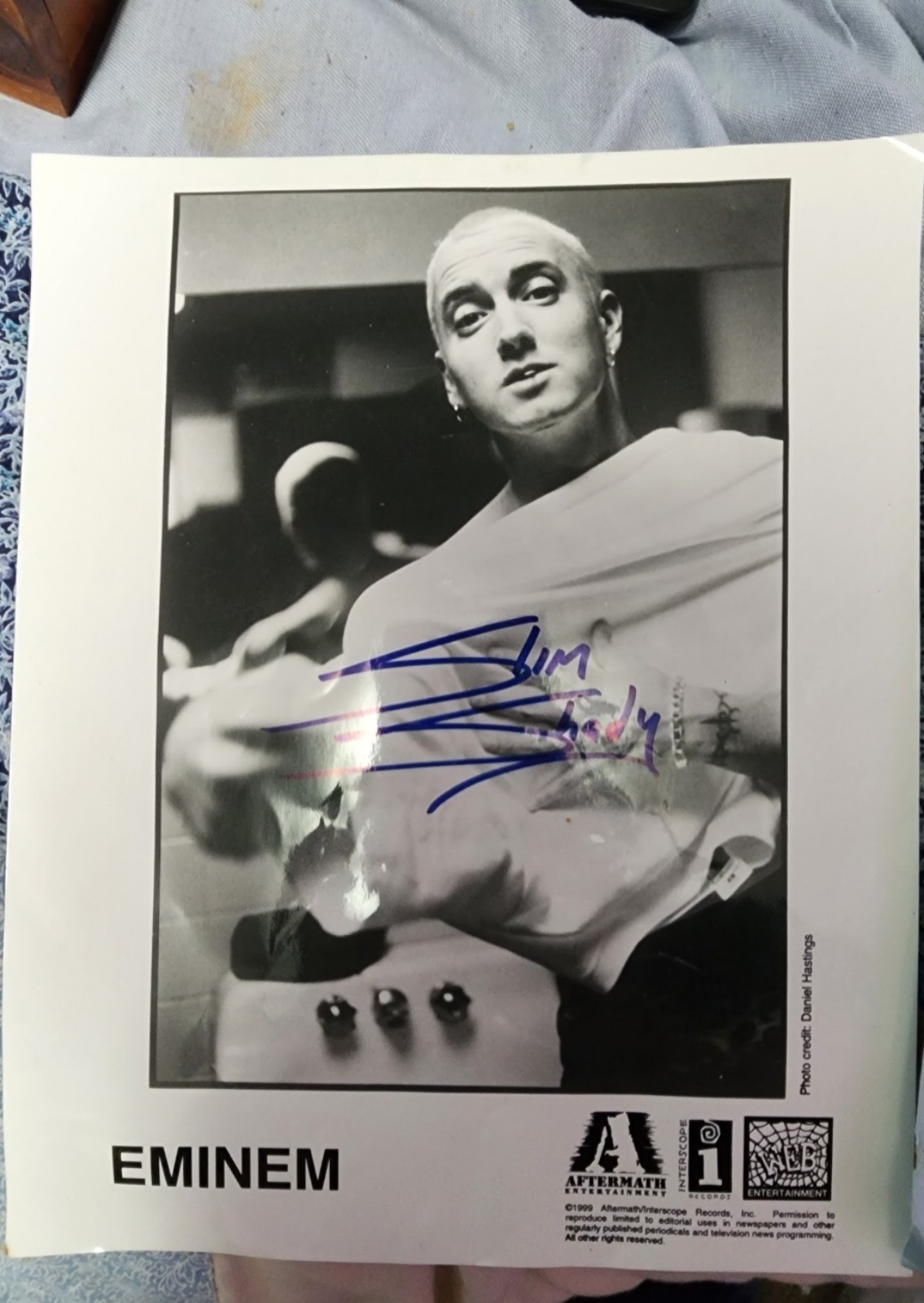 Authenticated Eminem autographed poster