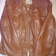 Vintage Leather Jacket SEARS size 50 with removable liner 1970s men's coat