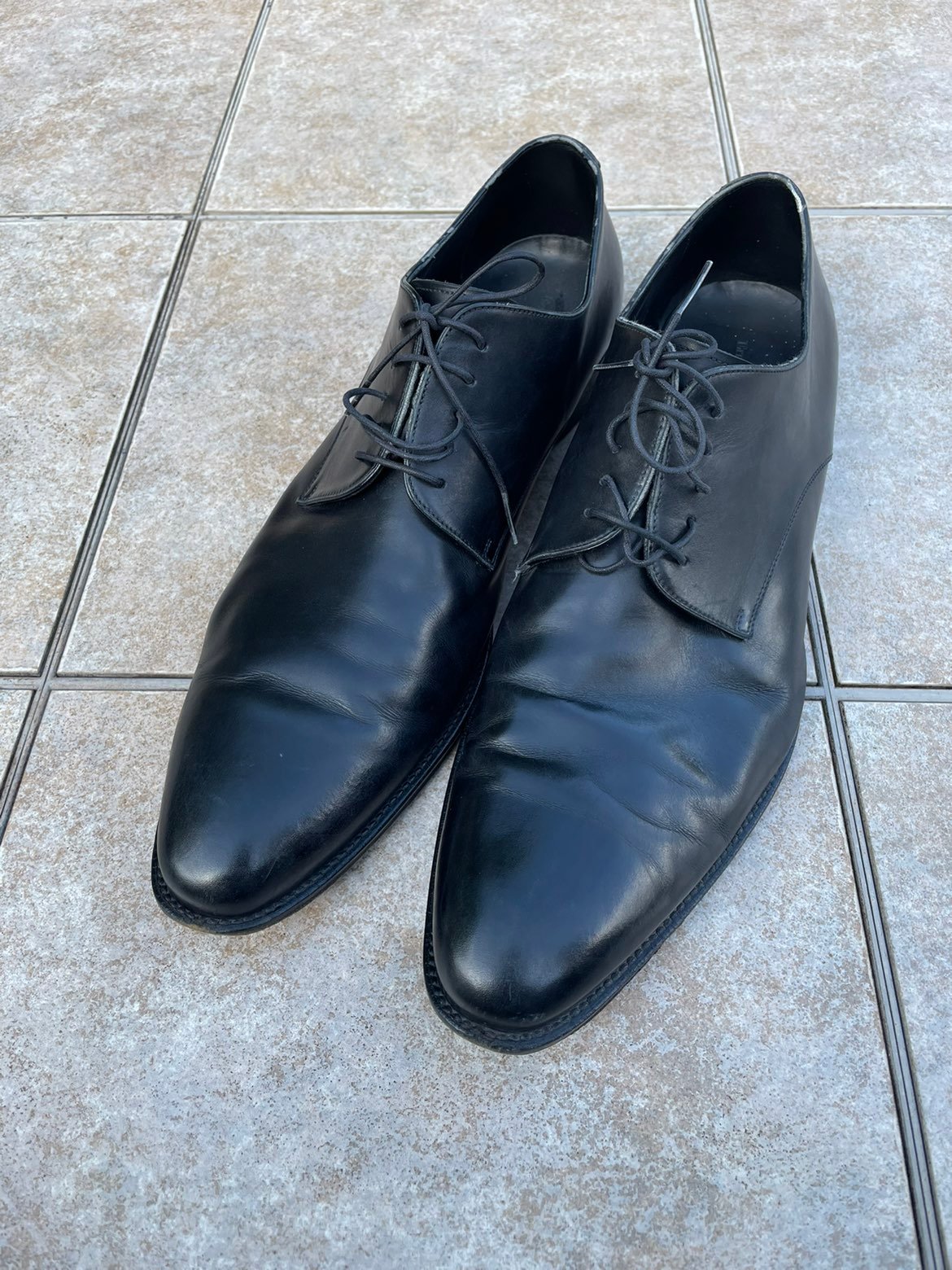 Ermenegildo Zegna black leather Oxfords