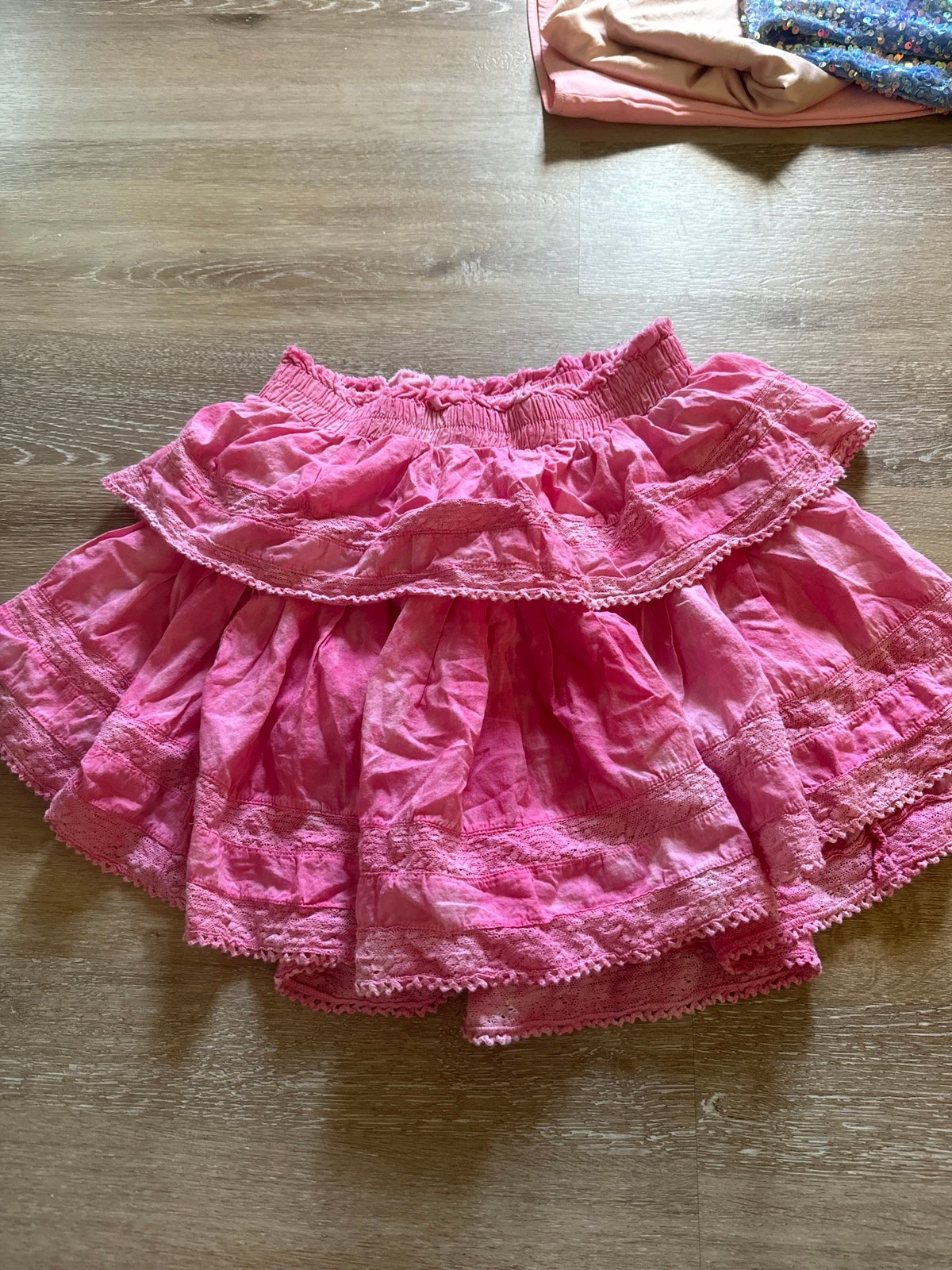 love shack fancy pink skirt