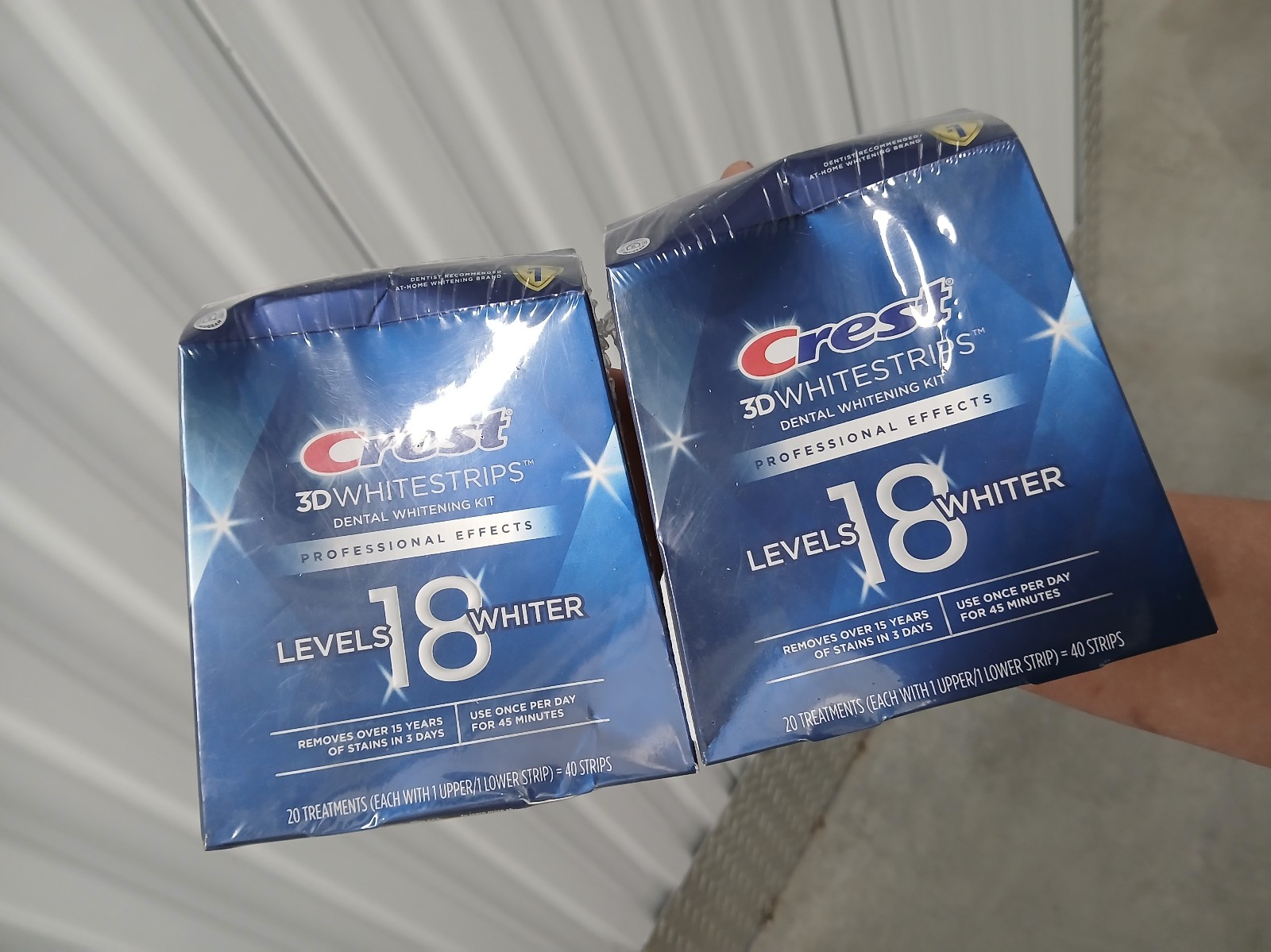 2 Boxes Crest 3D Whitestrips Pro Effects 18 levels Whitening Kit exp 12/2026