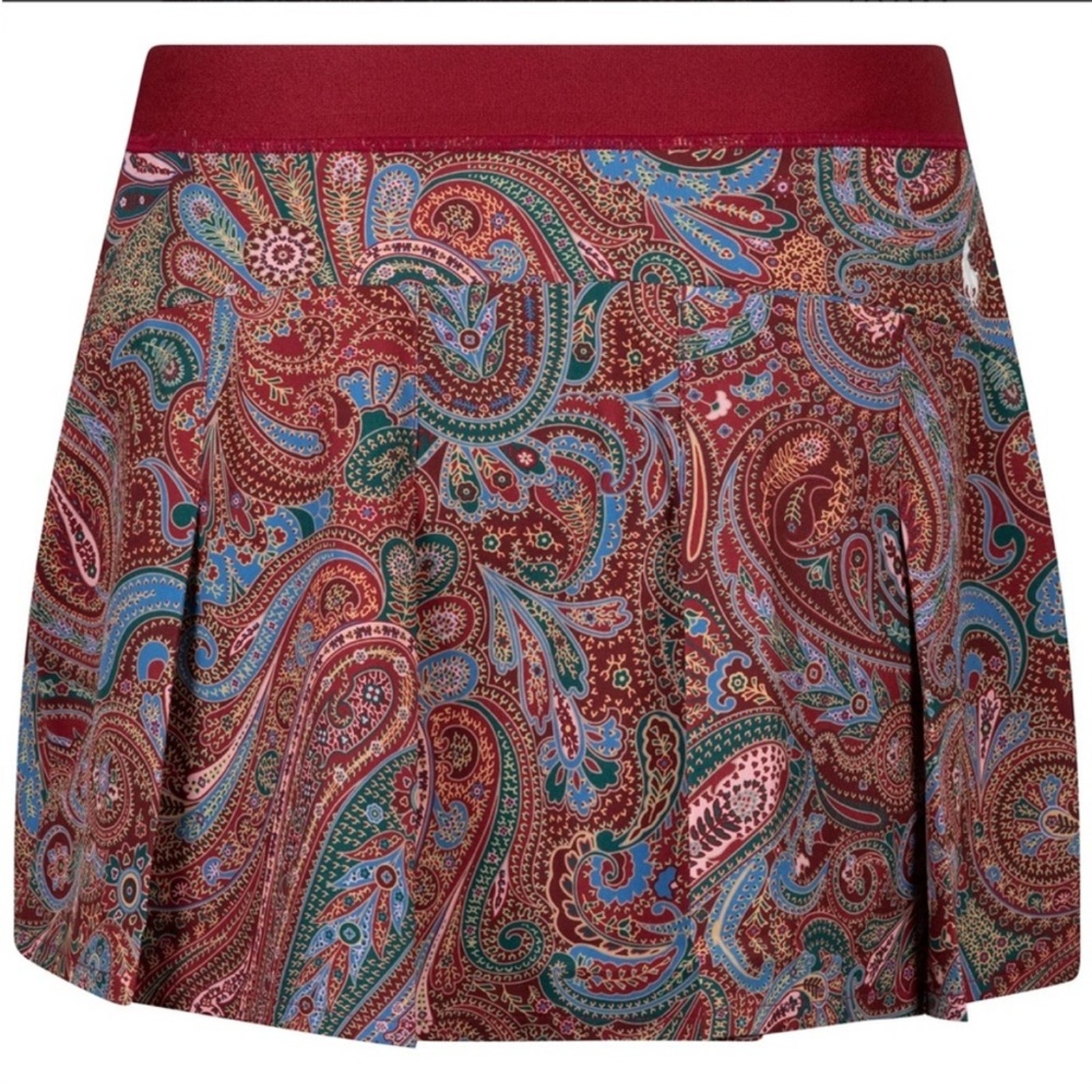 RLX Ralph Lauren Polo Paisley Pleated Four Way Stretch Skort Skirt Ancient Sz XL