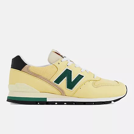New Balance Made in USA 996, Sulphur with Forest Green