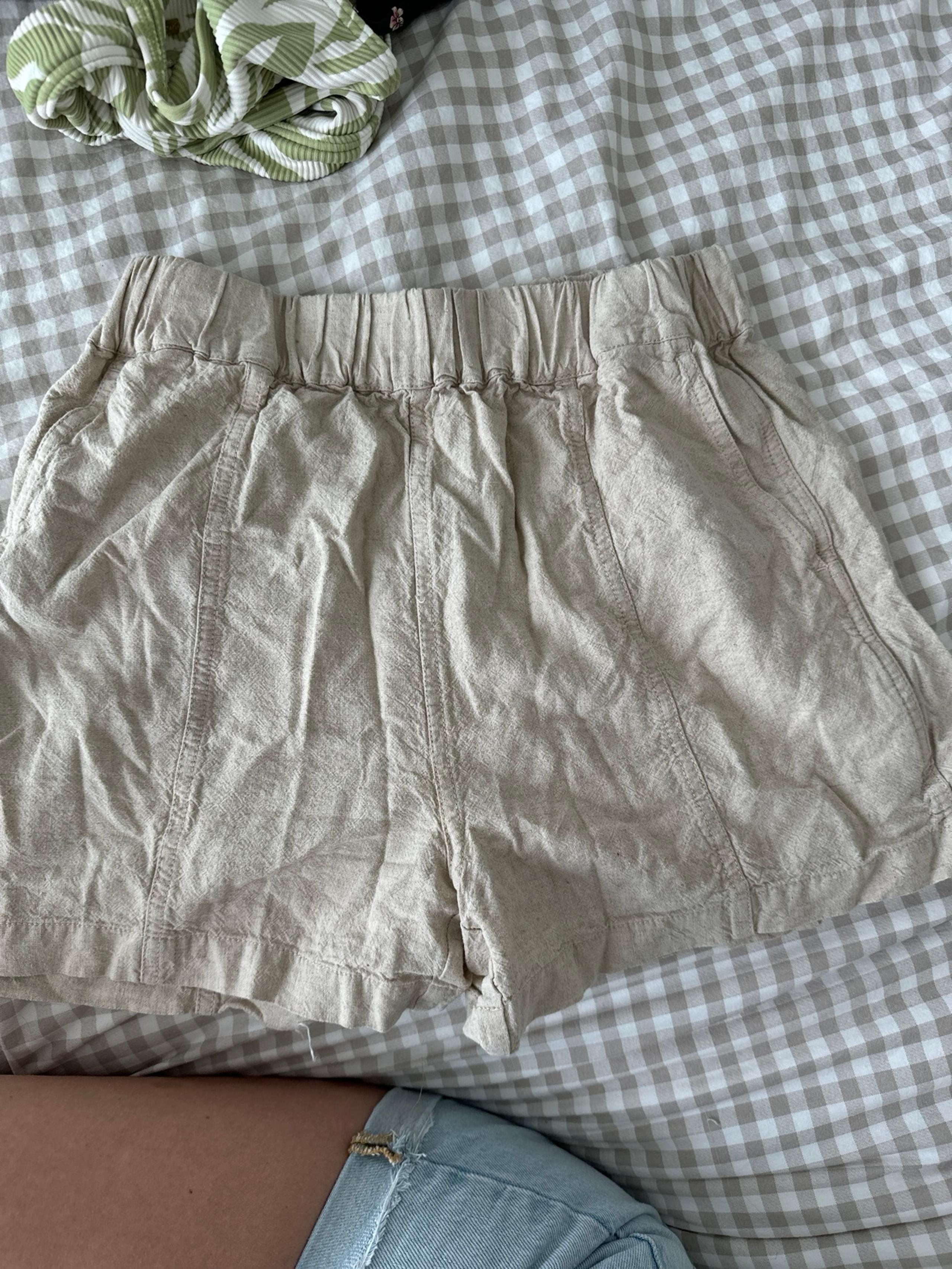 Madewell linen pull on shorts