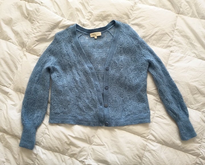 Sezane cardigan - XS - periwinkle blue