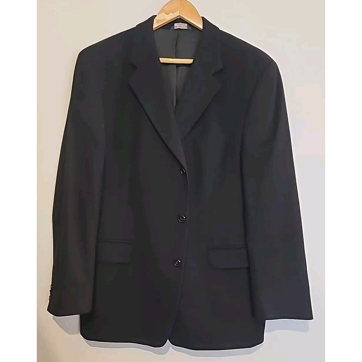 Brooks Brothers Suit Coat Mens 44R Black Blazer Cashmere Silk Wool Sport Jacket