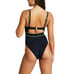 River Island Women's Black/Lime Strappy Cutout One-Piece Swimsuit US 6