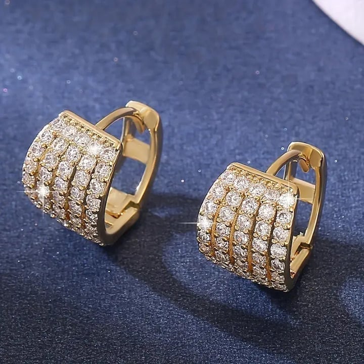 14K Gold Womens 1ct Diamond Small Hoop Earrings Ladies NEW 14K Silver Jewelry