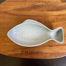 NIB LE CREUSET Small Fish Dish Silver Blue