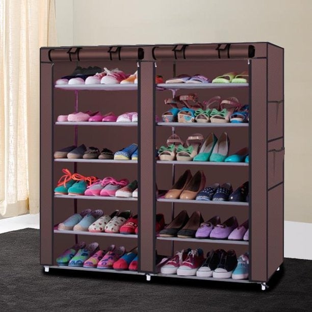 6 Layers 12 Grids Shoe Cabinet Shoe Rack Shoe Shelf Shoe Storage Organizer Space