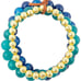 Barse Women's Genuine Dyed Jade Stone Stretch Multi Bracelet Set