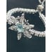 Macy's Silver Tone CZ Chip Blue Star Snowflake Adjustable Tennis Bracelet NWOT