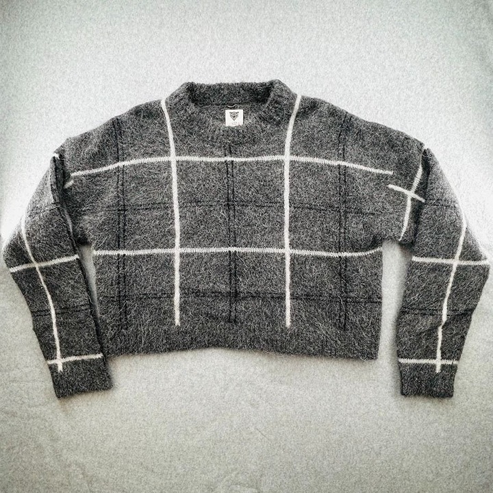 LITA by Ciara Nurture Manchester Gray Alpaca Wool Blend Sweater Size L Cropped