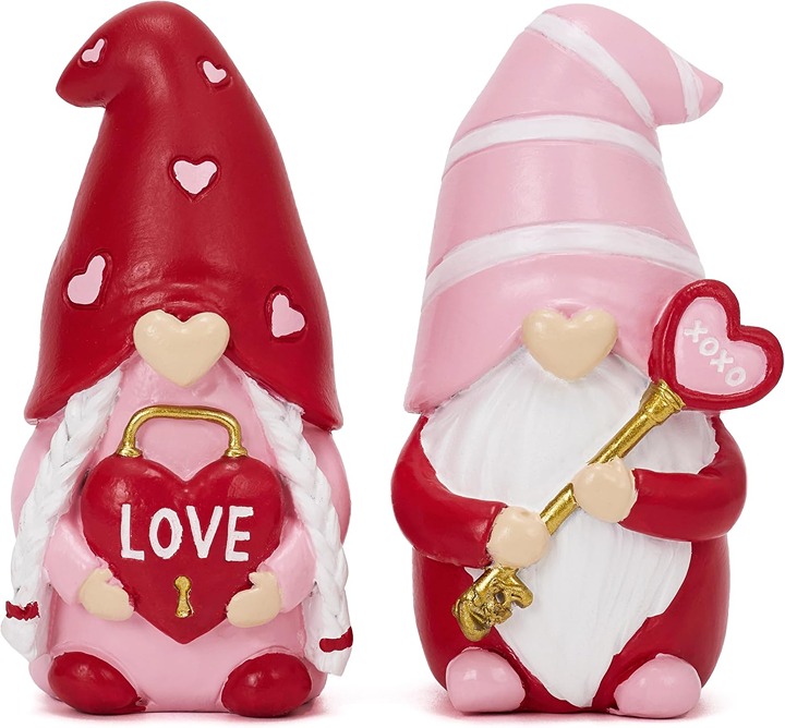 Valentine's Day Gnome Heart Shaped 3.1 Inch 2Pcs