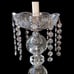 Crystal Mantle Lamp LARGE Chandelier Boudoir HEAVY Etched Floral Vintage Witchy.
