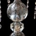 Crystal Mantle Lamp LARGE Chandelier Boudoir HEAVY Etched Floral Vintage Witchy.