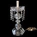 Crystal Mantle Lamp LARGE Chandelier Boudoir HEAVY Etched Floral Vintage Witchy.