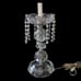 Crystal Mantle Lamp LARGE Chandelier Boudoir HEAVY Etched Floral Vintage Witchy.