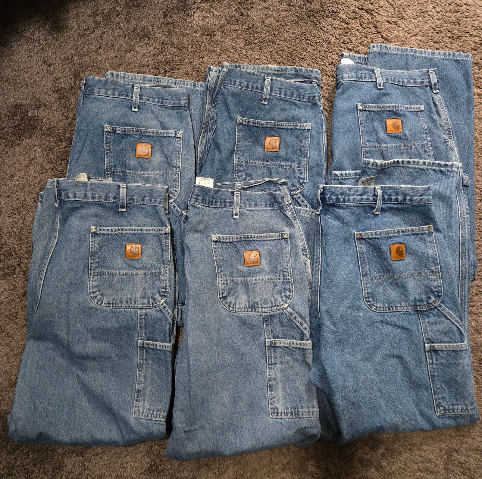 Carhartt carpenter jeans 38x30 quantity 6 pair