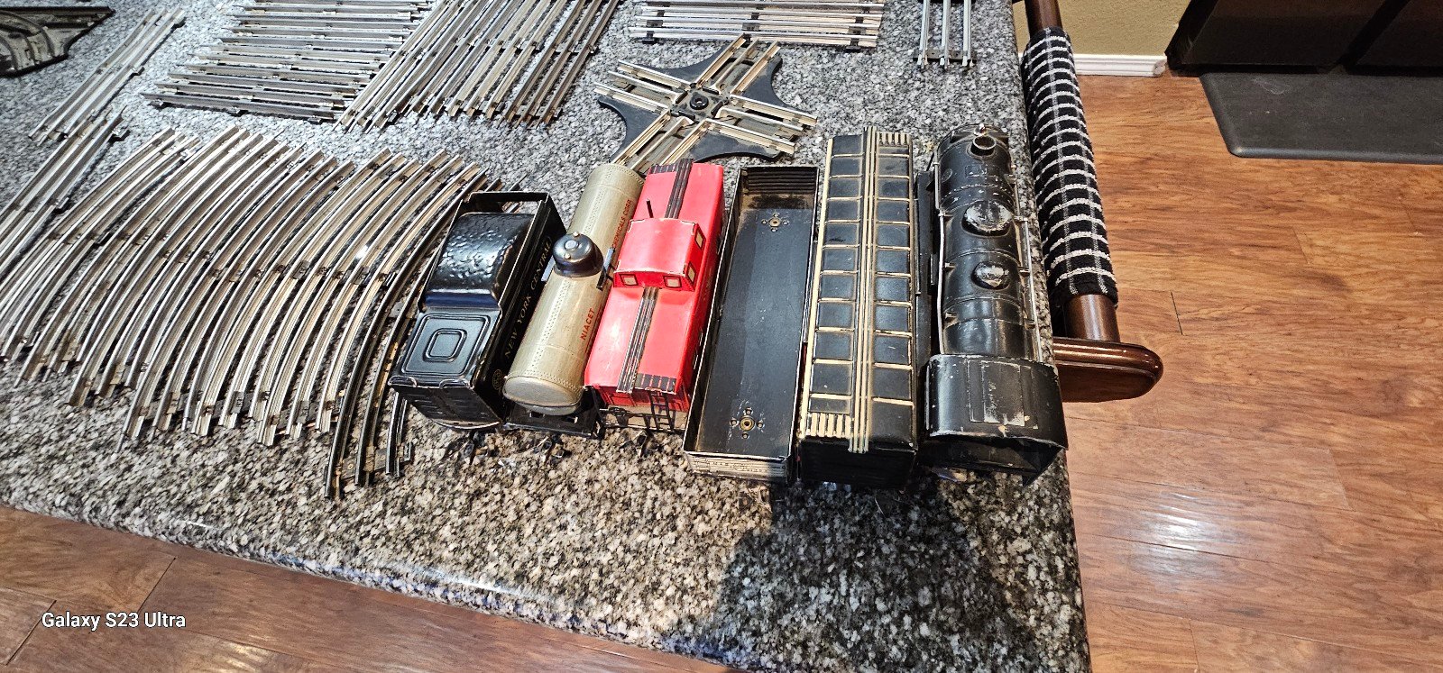 Vintage metal train set from the late 40's early 50's