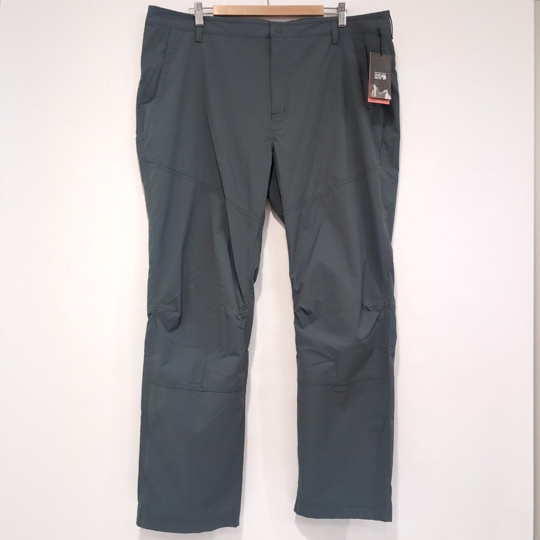NEW Mountain Hardwear Basin Trek Pants Men's Size 42R Regular Green Gray Hiking