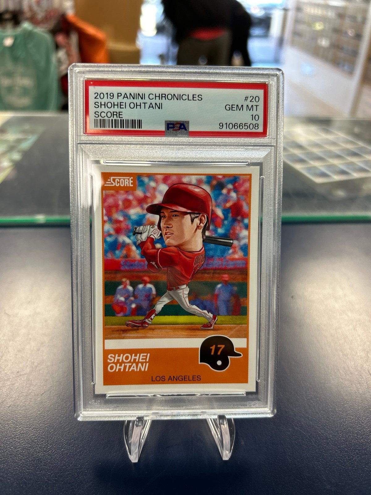 2019 Panini Chronicles score Shohei Ohtani PSA 10