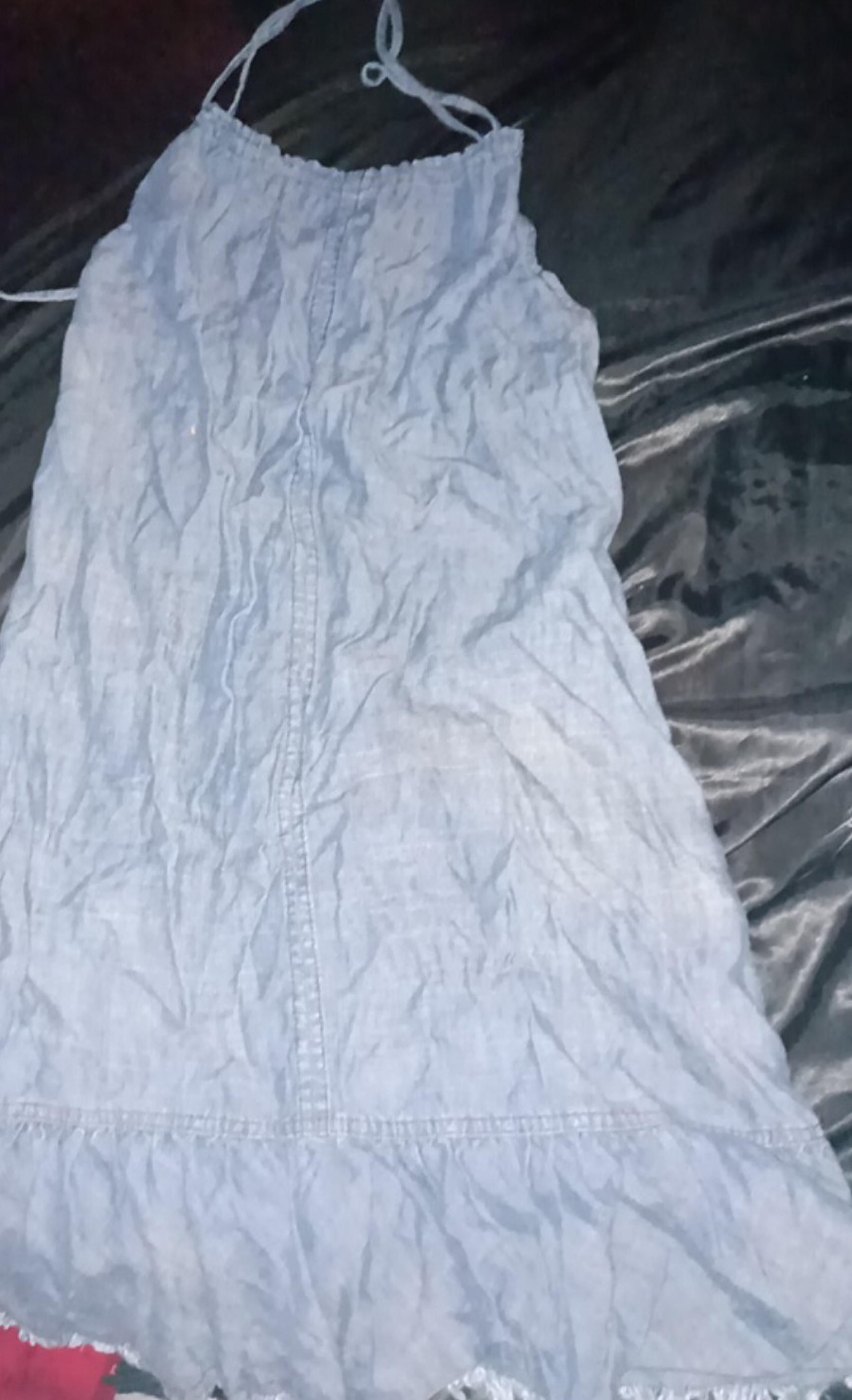 Blue light denim halter dress size small