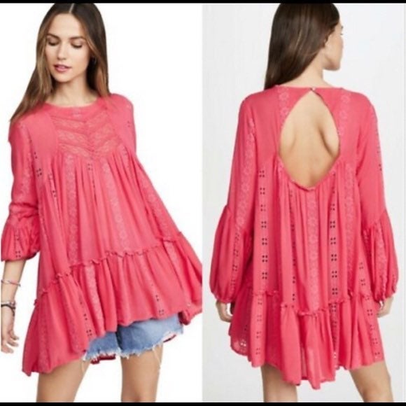 Free People Boho Tunic Mini Dress
