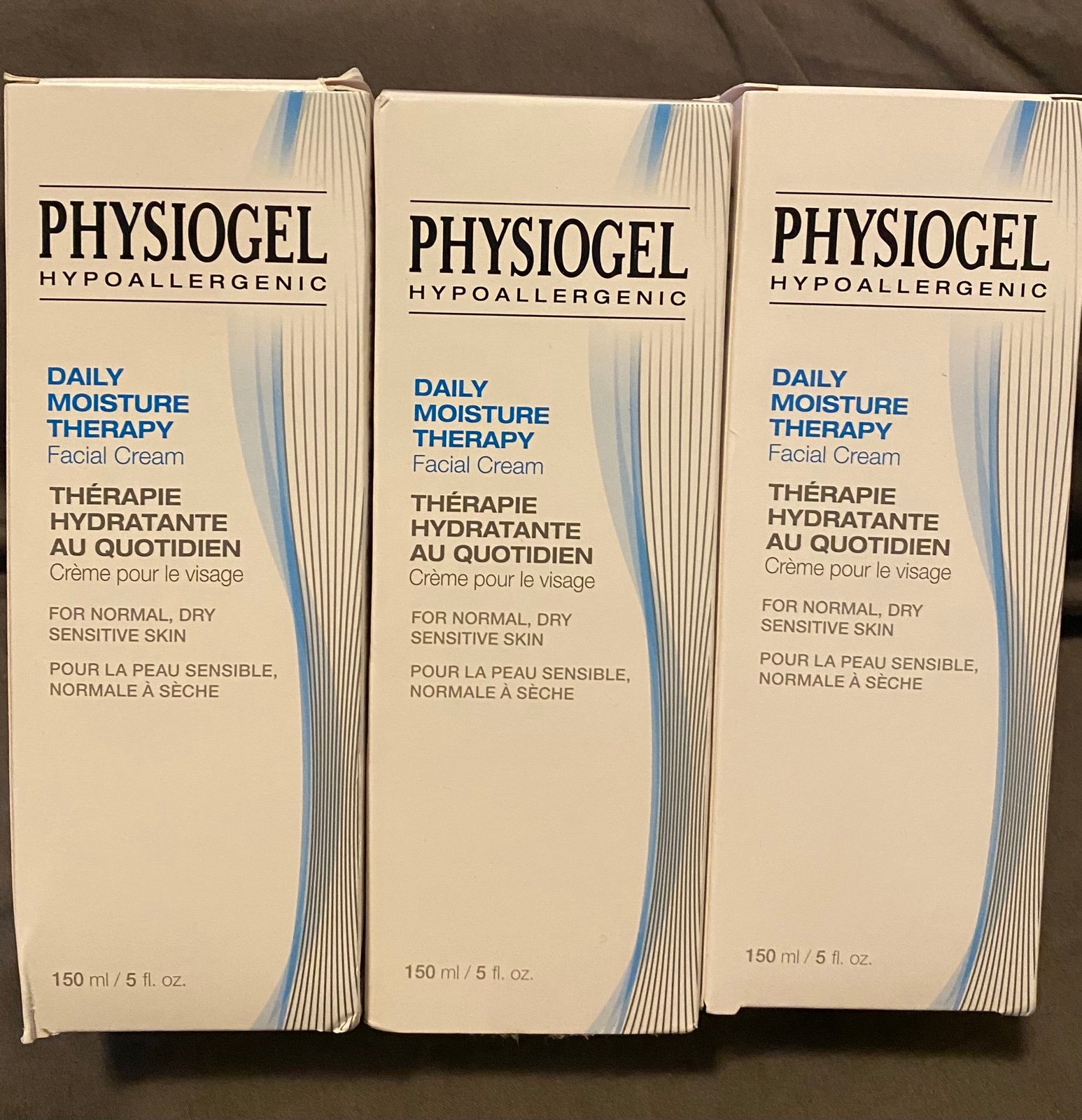 Lot Of 3 Physiogel Daily Moisture Therapy Hypoallergenic Face Cream 5 fl oz