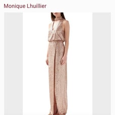 ML Monique Lhuillier Rose Gold Gown