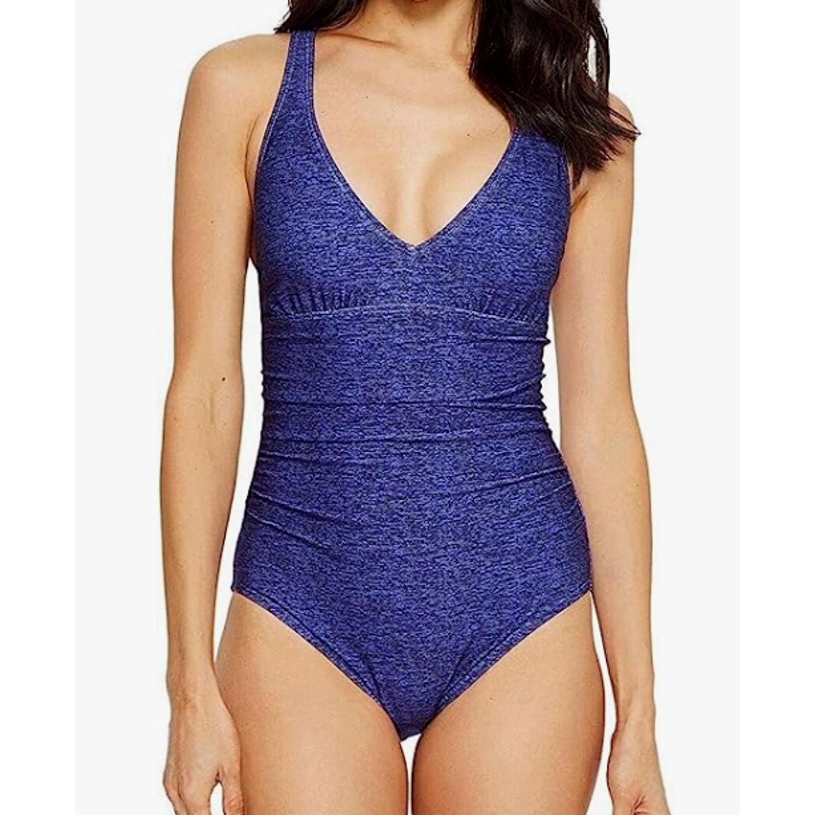 TYR Women Mantra V-Neck ControlFit One Piece Swim Suit - Blue - Size 6 - 80