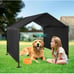Dog Shade Shelter Outdoor Deep Black Tent for Large Medium Dogs