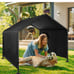 Dog Shade Shelter Outdoor Deep Black Tent for Large Medium Dogs