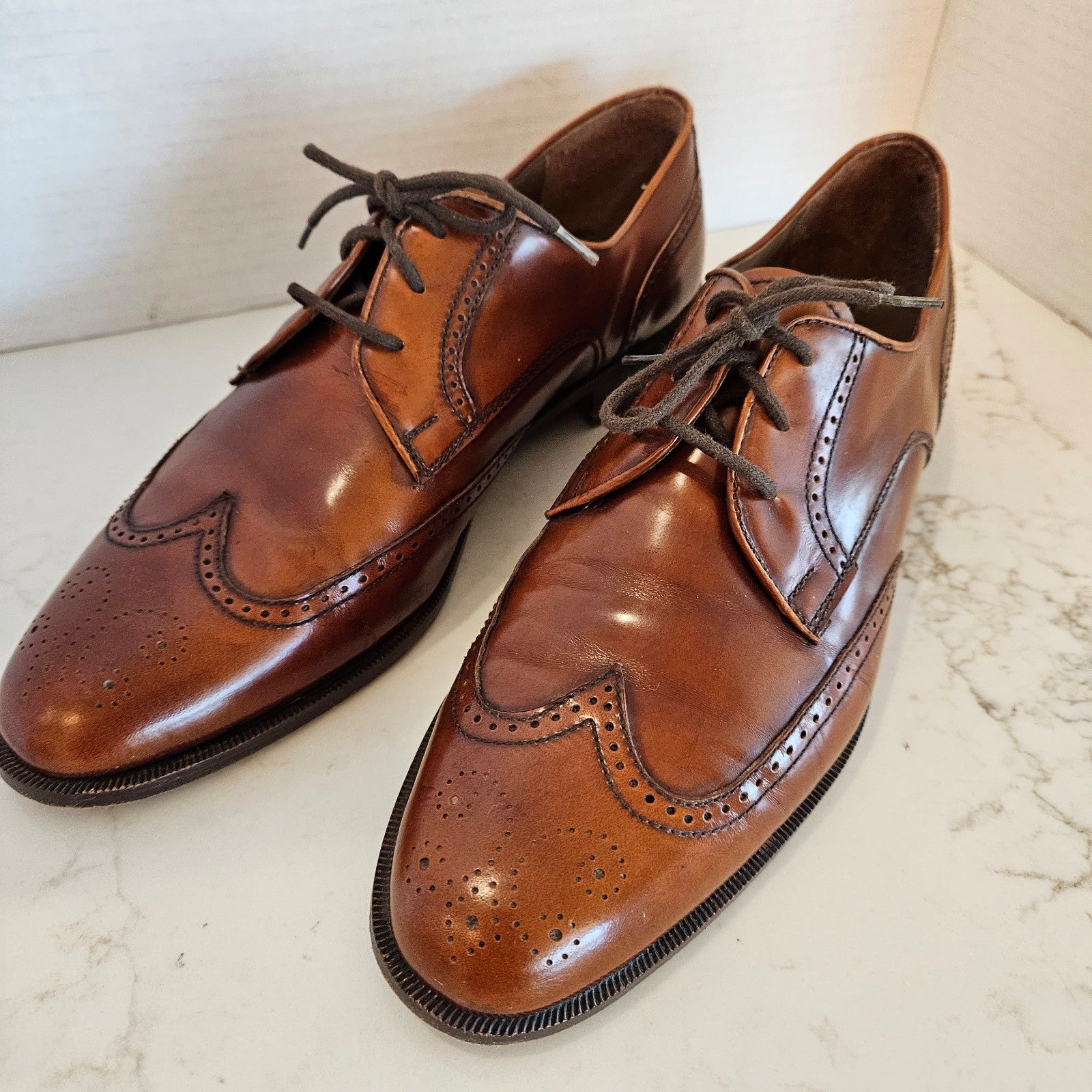 Men's Mario Bruni Leather Oxfords Size 10